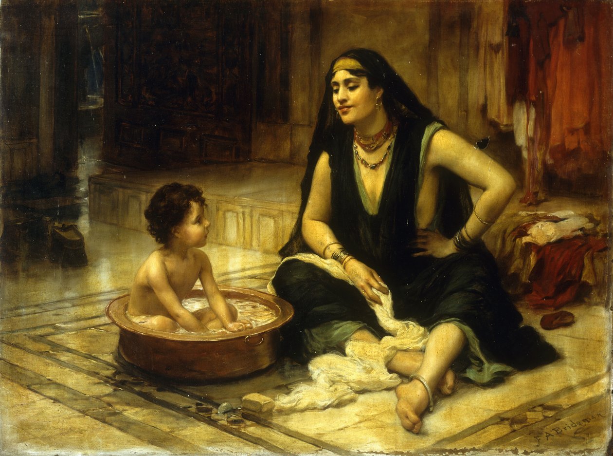 Fellahin ja lapsi tekijältä Frederick Arthur Bridgman