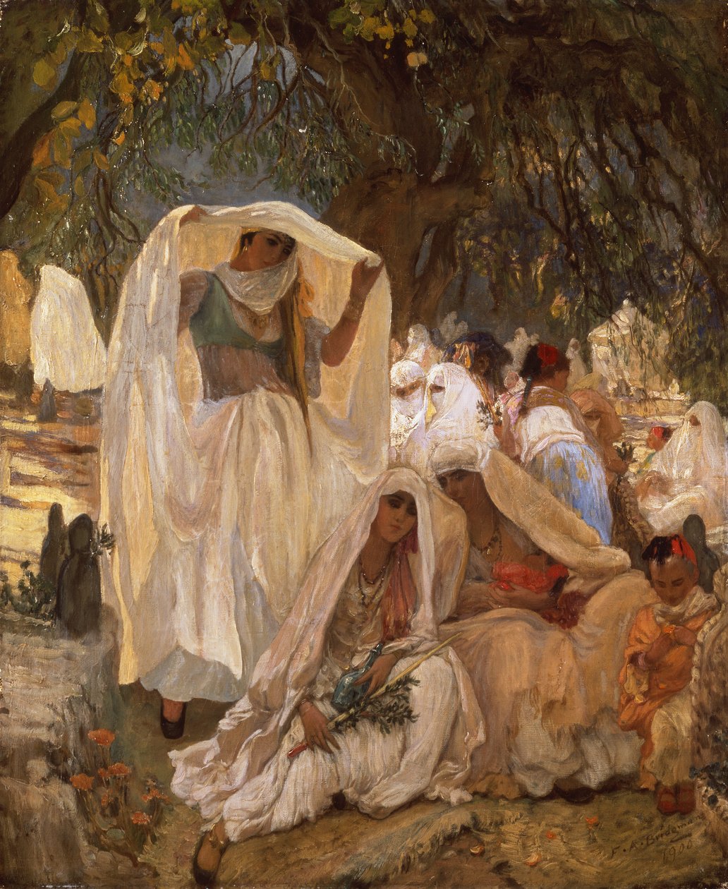 Blidahin naiset profeetan päivänä, Algeria tekijältä Frederick Arthur Bridgman