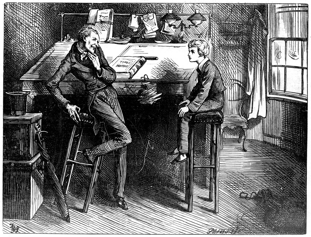 David Copperfield ja Uriah Heep, 1912 tekijältä Frederick Barnard