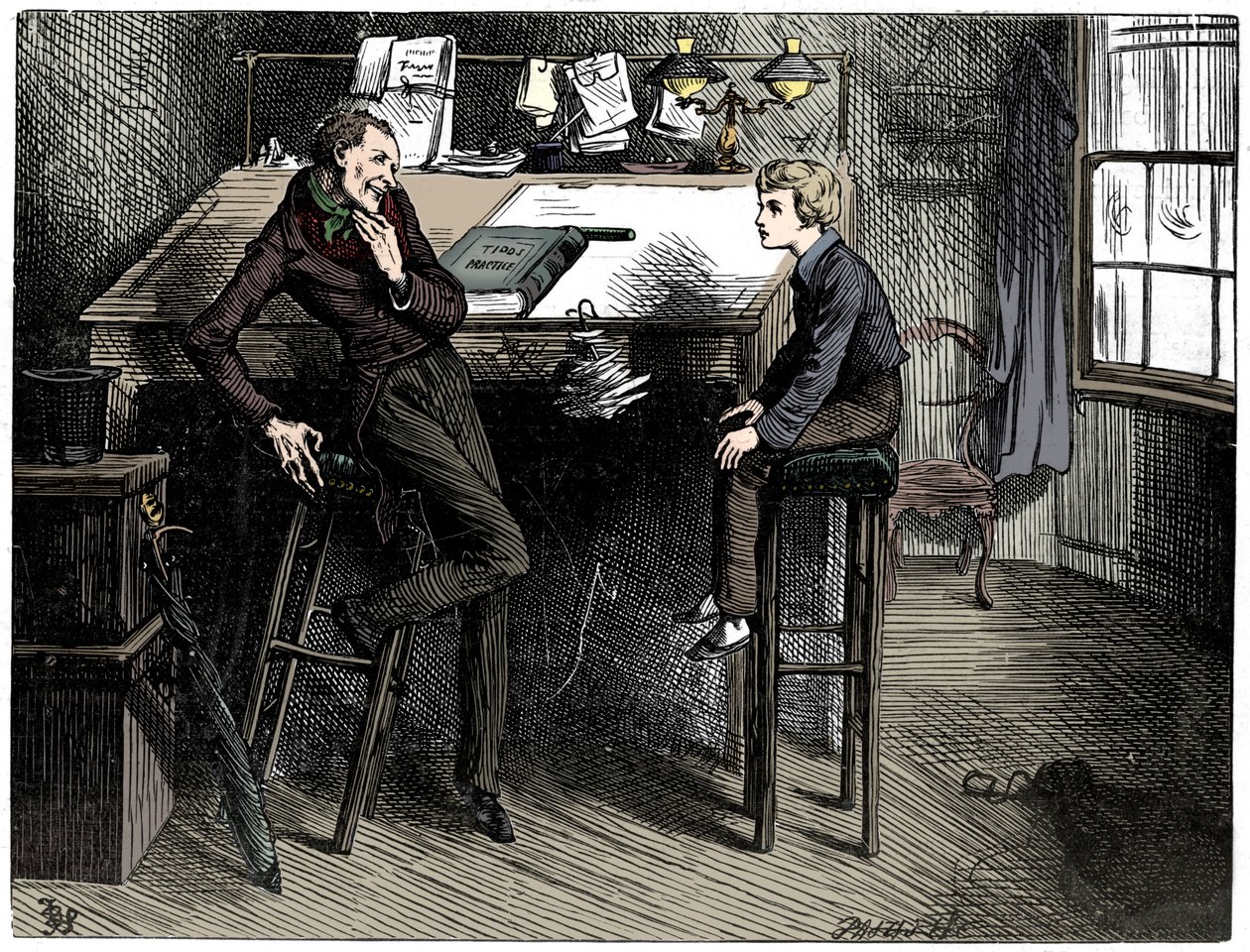 David Copperfield ja Uriah Heep, 1912. tekijältä Frederick Barnard