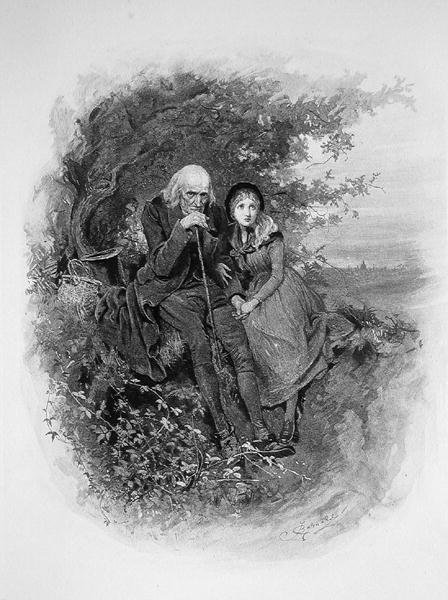 Pikku Nell ja hänen isoisänsä, Charles Dickens: A Gossip about his Life", Thomas Archer, julkaistu noin vuonna 1894 (litografia). tekijältä Frederick Barnard