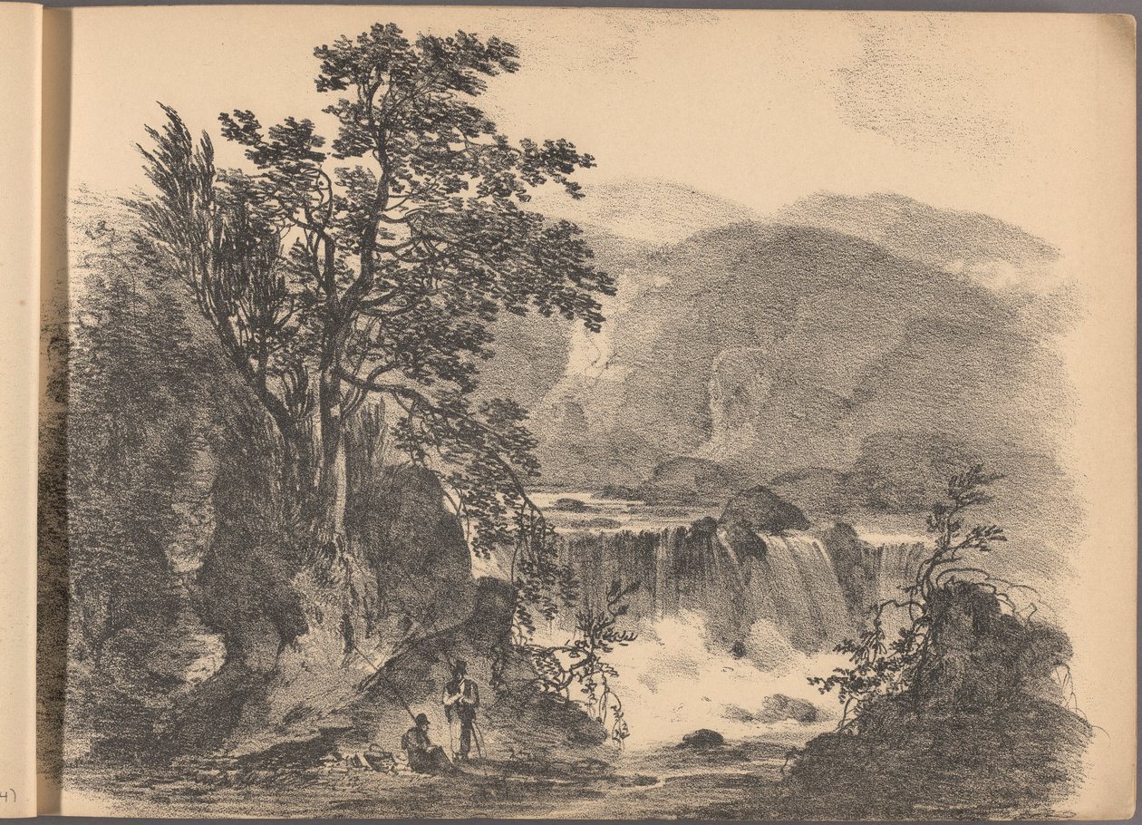Yksi kuudenkymmenen mökkiluonnoksen sarjasta. Lontoo, 1825. tekijältä Frederick Calvert