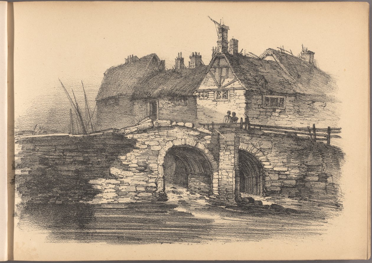 Yksi kuudenkymmenen mökkiluonnoksen sarjasta. Lontoo, 1825. tekijältä Frederick Calvert