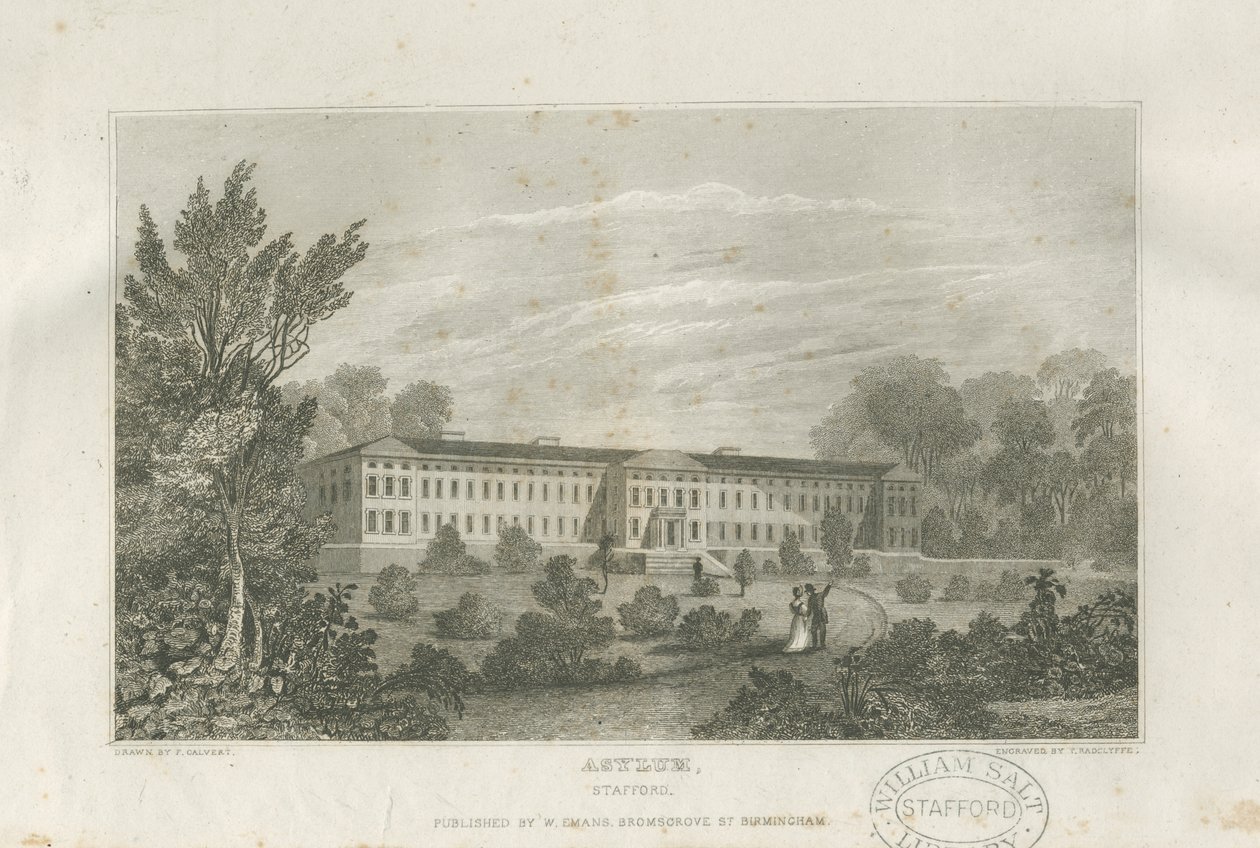 Stafford – Asylum: kaiverrus, nd [c 1830] tekijältä Frederick Calvert