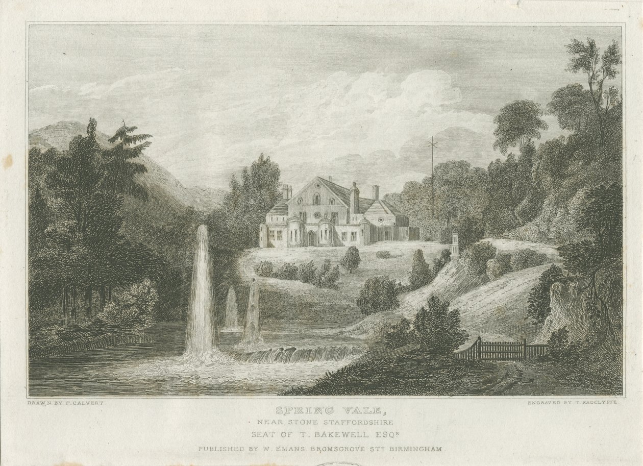 Stone - Spring Vale: kaiverrus, nd [c 1830] (tulostus) tekijältä Frederick Calvert