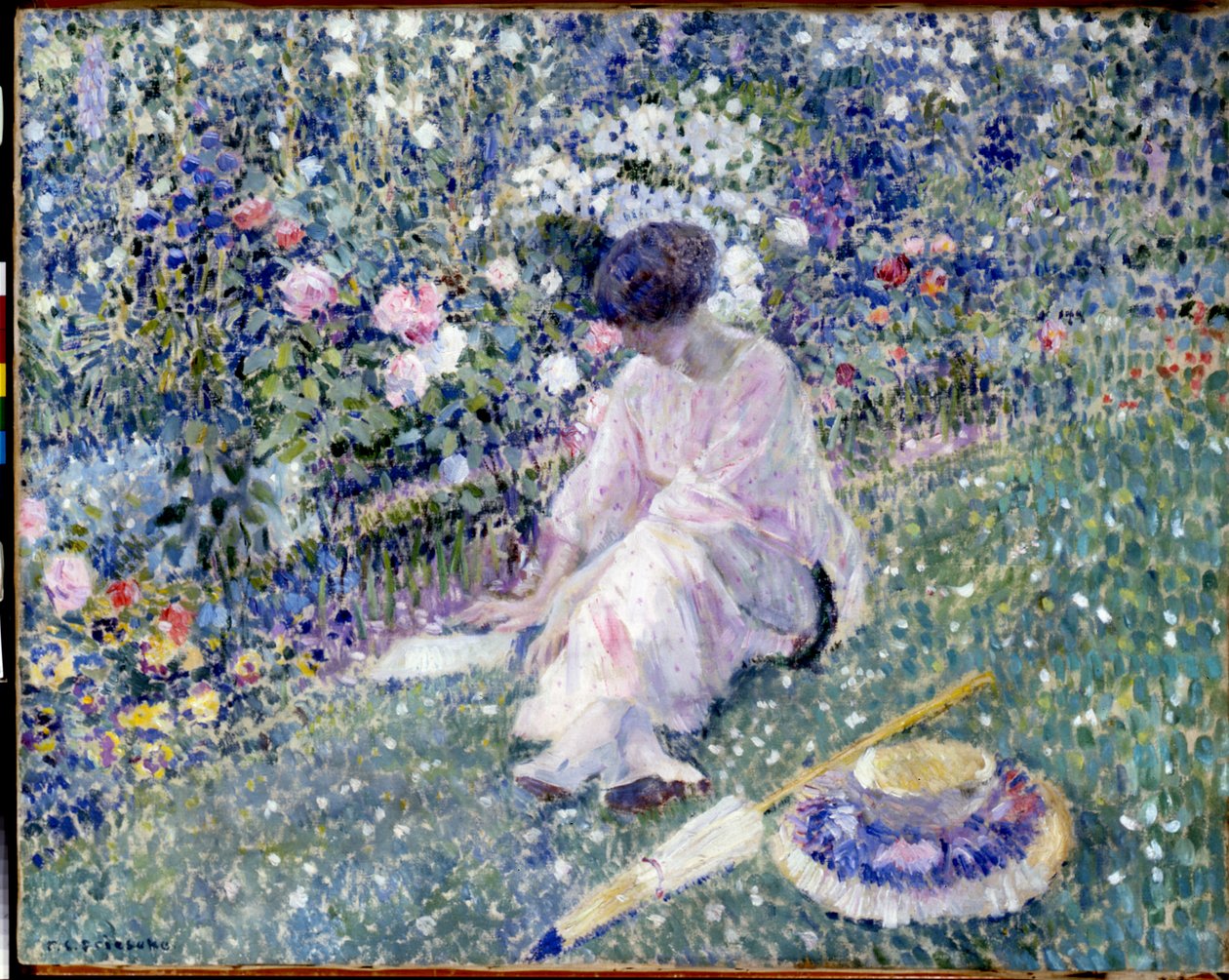 Puutarha kesäkuussa tekijältä Frederick Carl Frieseke