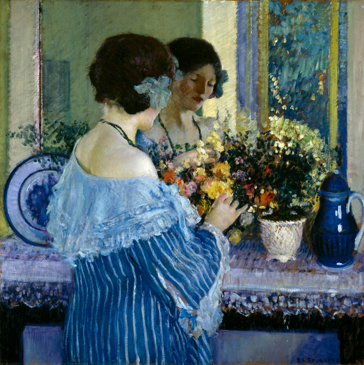 Huonekalut ja erilaiset esineet 1100- ja 1300-luvuilta tekijältä Frederick Carl Frieseke