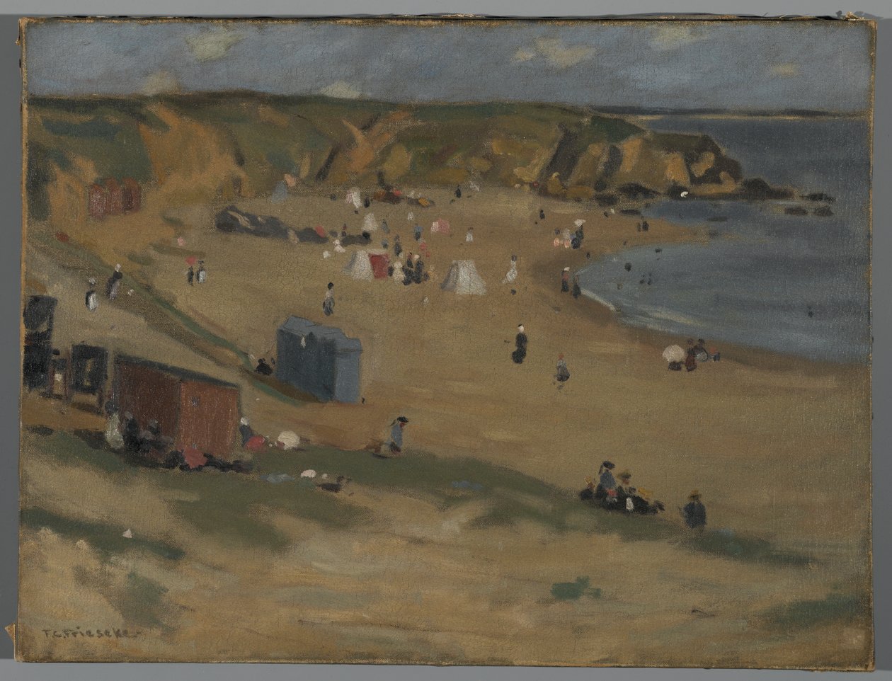Le Pouldu -maisema, noin 1901 tekijältä Frederick Carl Frieseke