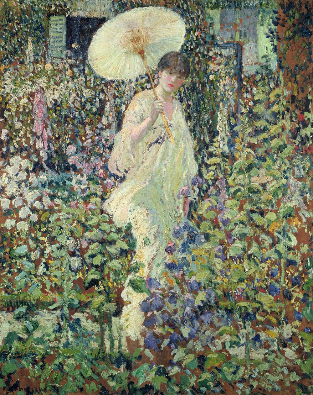 Aurinko ja tuuli (öljy kankaalle) tekijältä Frederick Carl Frieseke