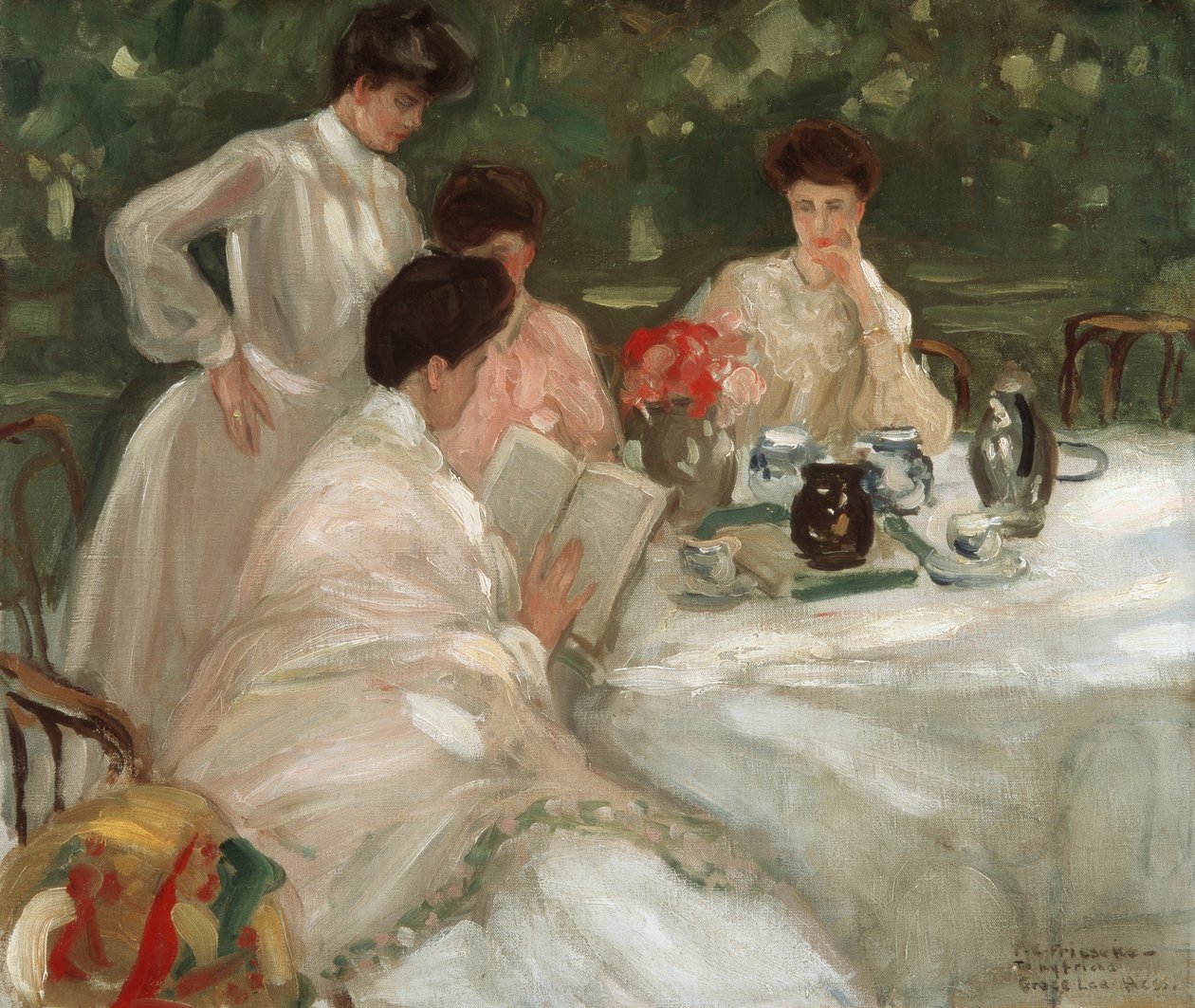 Teetä puutarhassa tekijältä Frederick Carl Frieseke