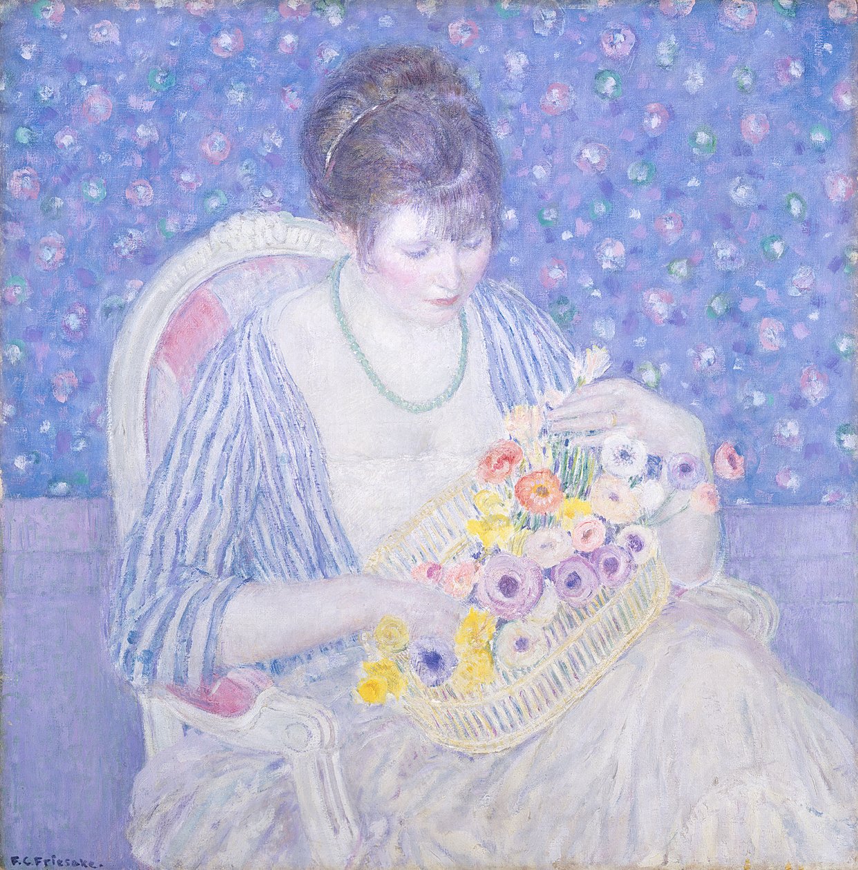 Kukkakori, n. 1913-1917 tekijältä Frederick Carl Frieseke