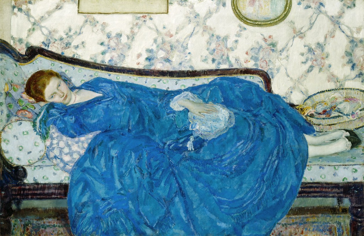 Sininen puku, 1917 tekijältä Frederick Carl Frieseke