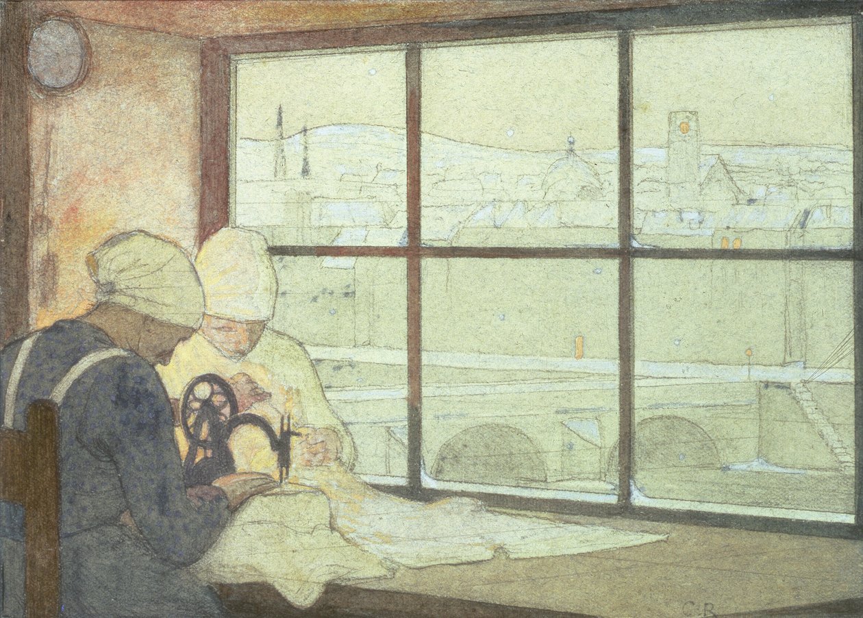 Huonekalut ja erilaiset esineet 1100- ja 1300-luvuilta tekijältä Frederick Cayley Robinson