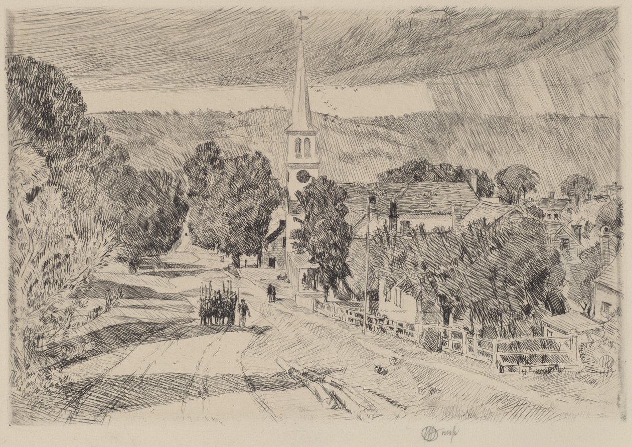 Vermont Village, 1923. tekijältä Frederick Childe Hassam