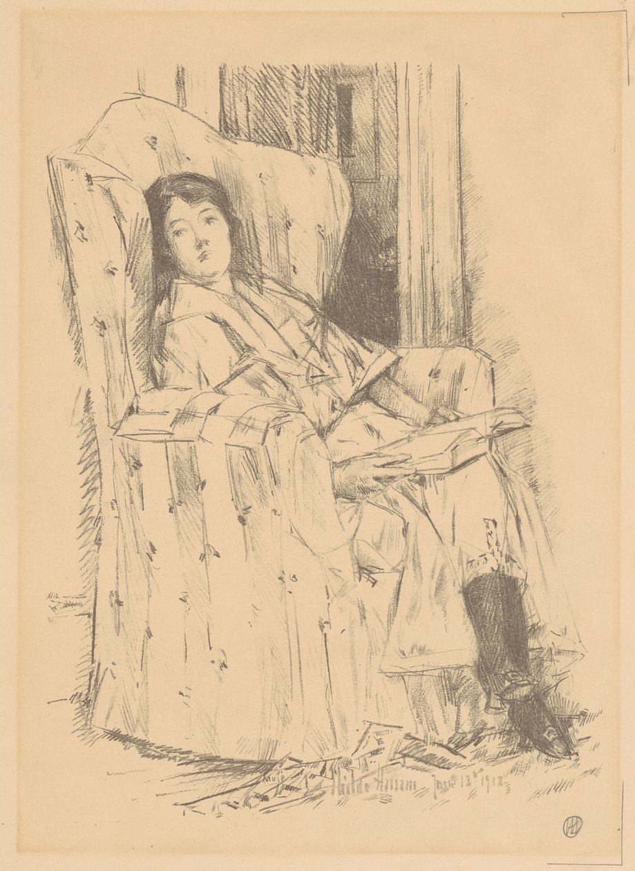 Deshabille, 1918. tekijältä Frederick Childe Hassam
