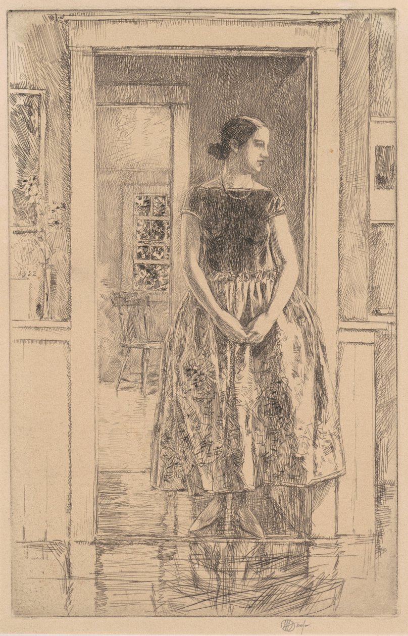 Tyttö modernissa mekossa, 1922. tekijältä Frederick Childe Hassam