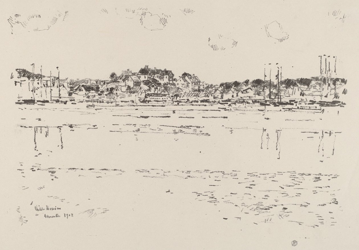 Sisäsatama, n. 1918. tekijältä Frederick Childe Hassam
