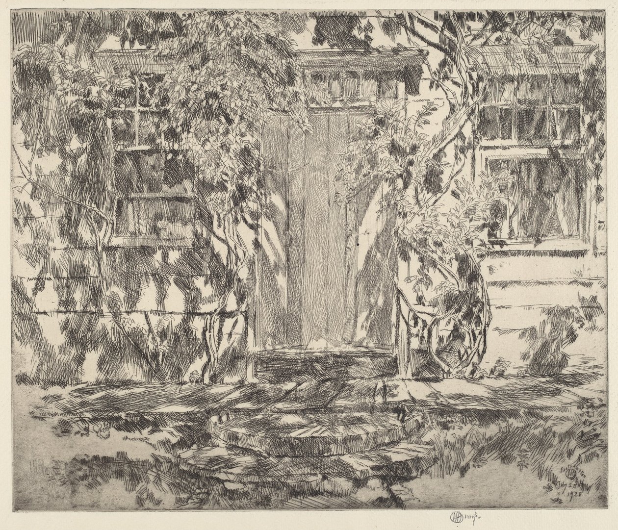 Old Doorway, Easthampton, 1920. tekijältä Frederick Childe Hassam