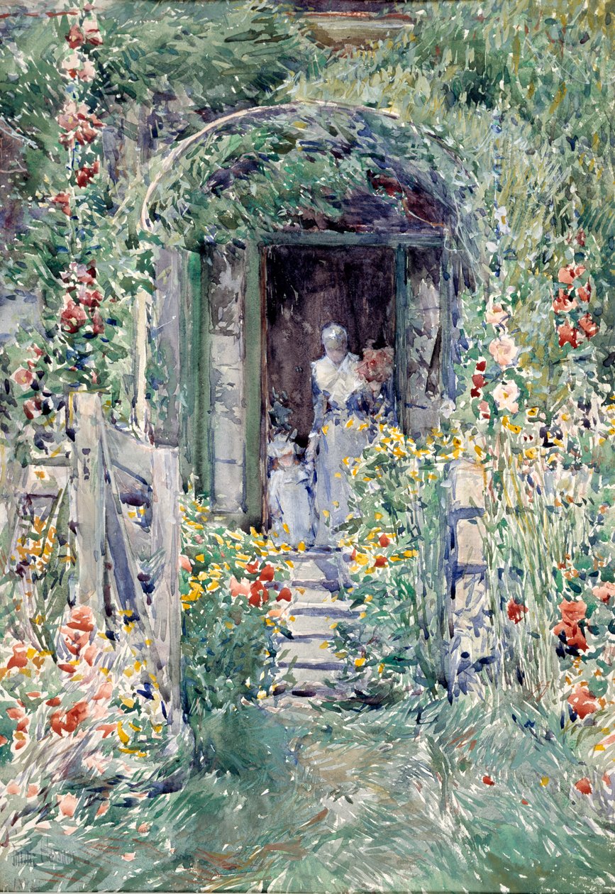 Puutarha loistossaan, 1892. tekijältä Frederick Childe Hassam
