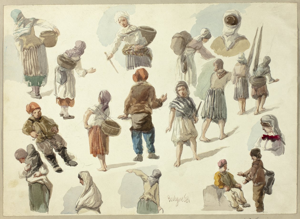 Luonnoksia talonpoikaista Boulognessa tekijältä Frederick Christian Lewis