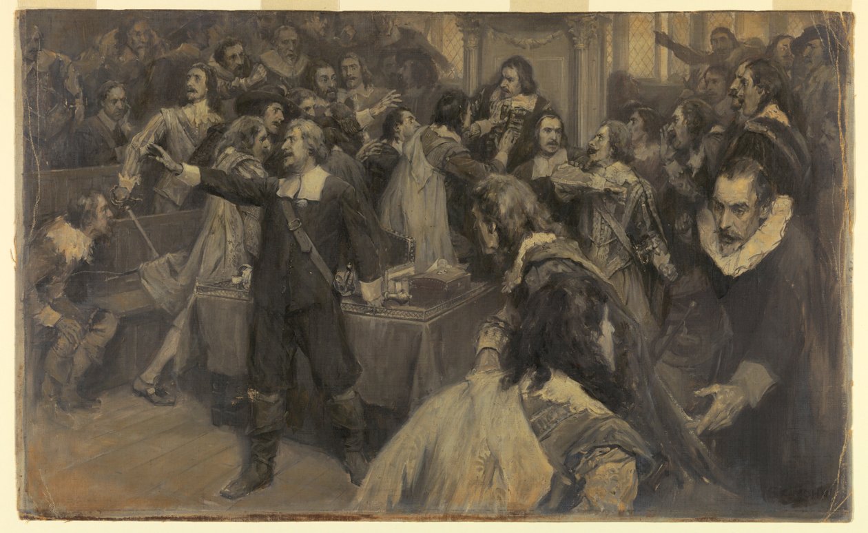 Kohtaus parlamenttitalossa, 2. maaliskuuta 1629 tekijältä Frederick Coffay Yohn