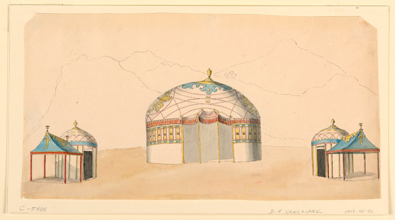 Suunnittelut paviljongiin tekijältä Frederick Crace
