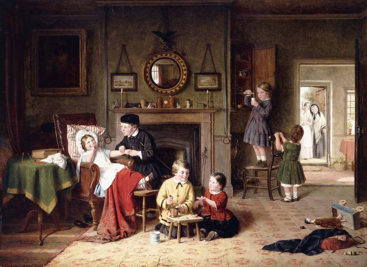 Leikkivä tohtori, 1863 tekijältä Frederick Daniel Hardy