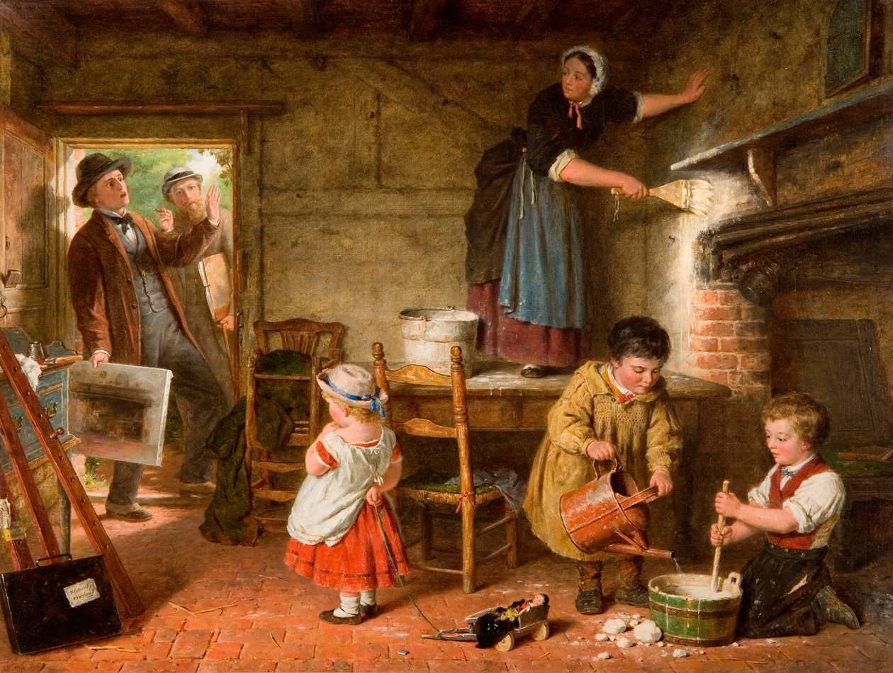 The Dismayed Artist, 1866 tekijältä Frederick Daniel Hardy