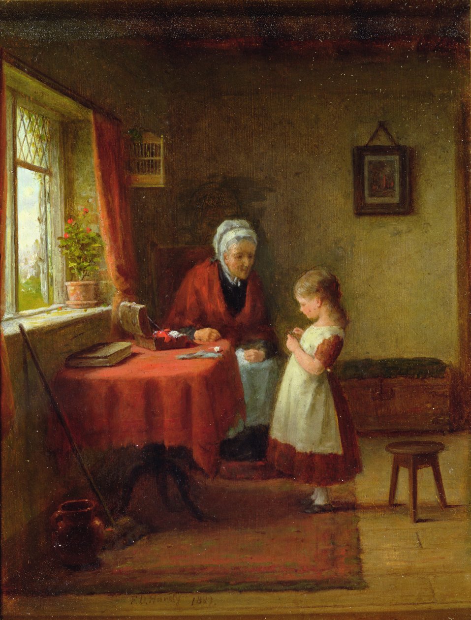 Ensimmäinen ompelutunti tekijältä Frederick Daniel Hardy
