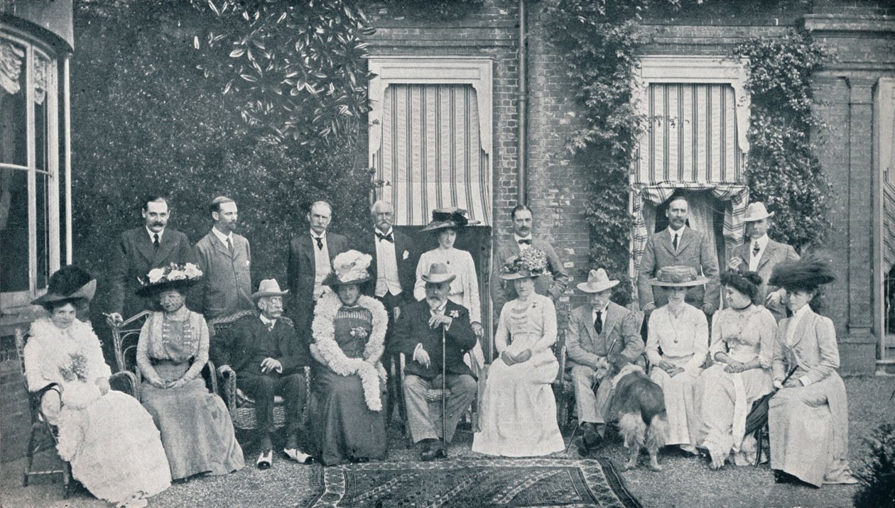 Kuninkaalliset kotibileet The Grovessa, Watfordissa, Lord Clarendonin asunnossa, heinäkuussa 1909 1911 tekijältä Frederick Downer and Sons