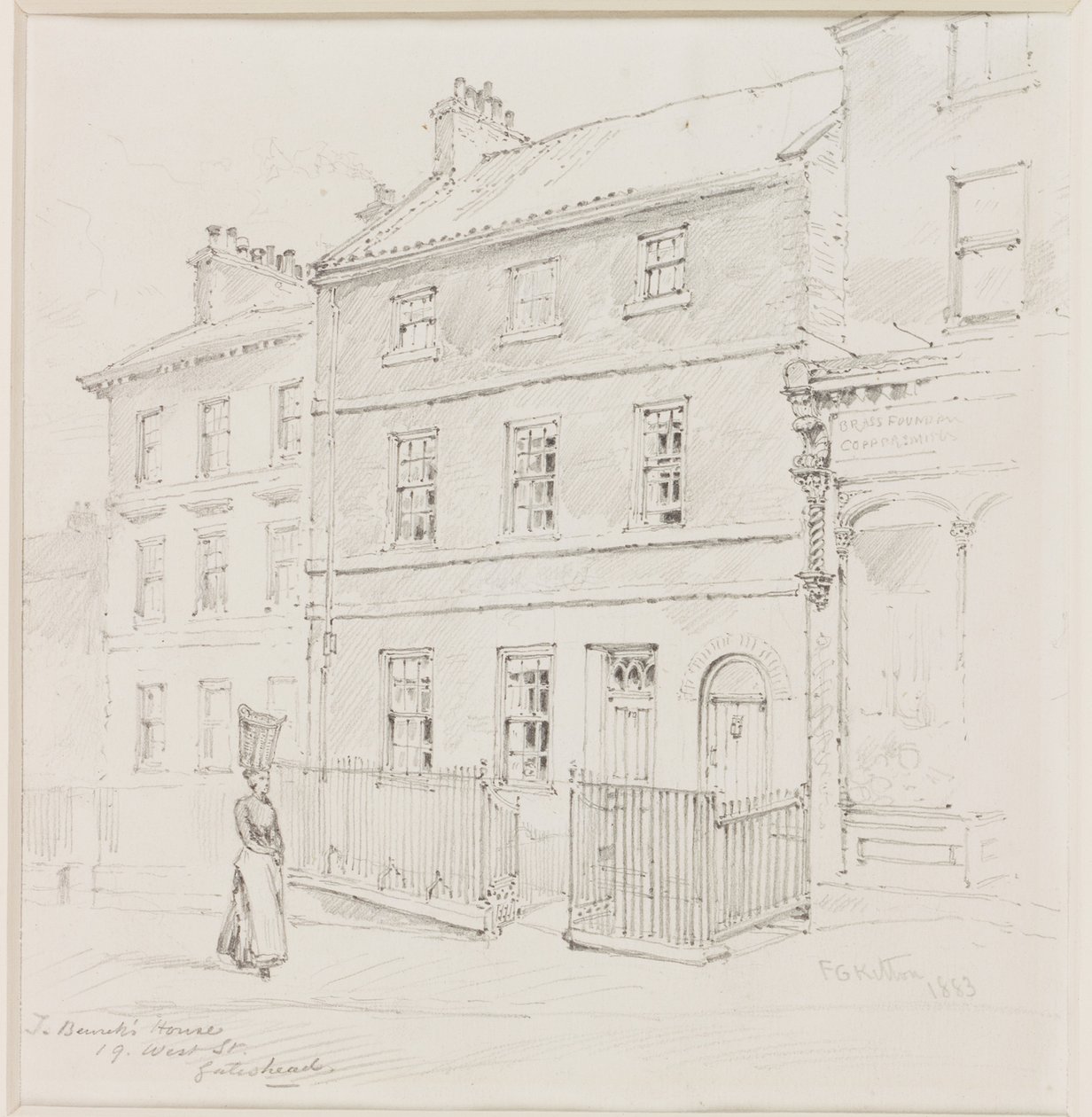 Thomas Bewickin talo, West St., Gateshead tekijältä Frederick George Kitton