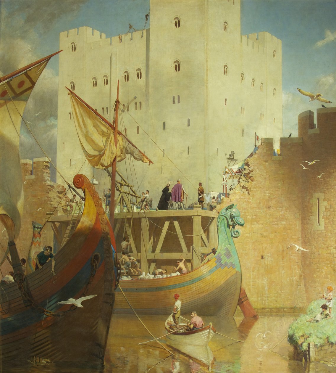 Bristolin linnan suuren tornin rakennus tekijältä Frederick George Swaish
