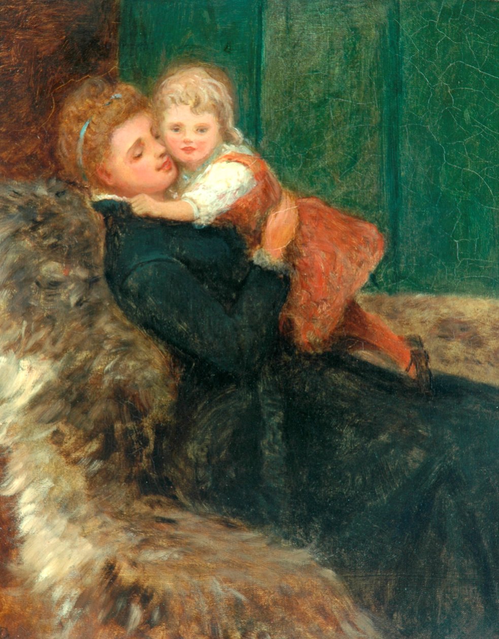 Äitillinen kiintymys (öljy kankaalle) tekijältä Frederick Goodall