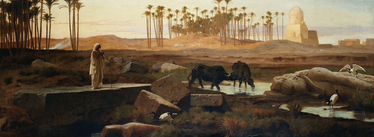 Memphis, Niilin rannalla, 1882 tekijältä Frederick Goodall