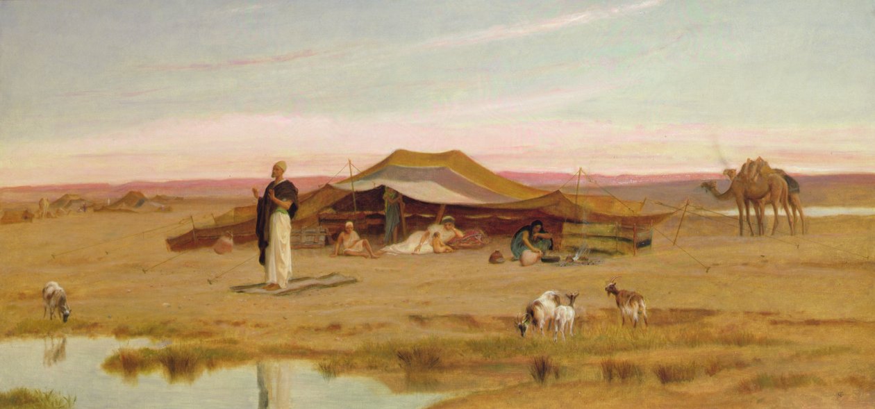 Sheikin iltarukous (öljy kankaalle) tekijältä Frederick Goodall