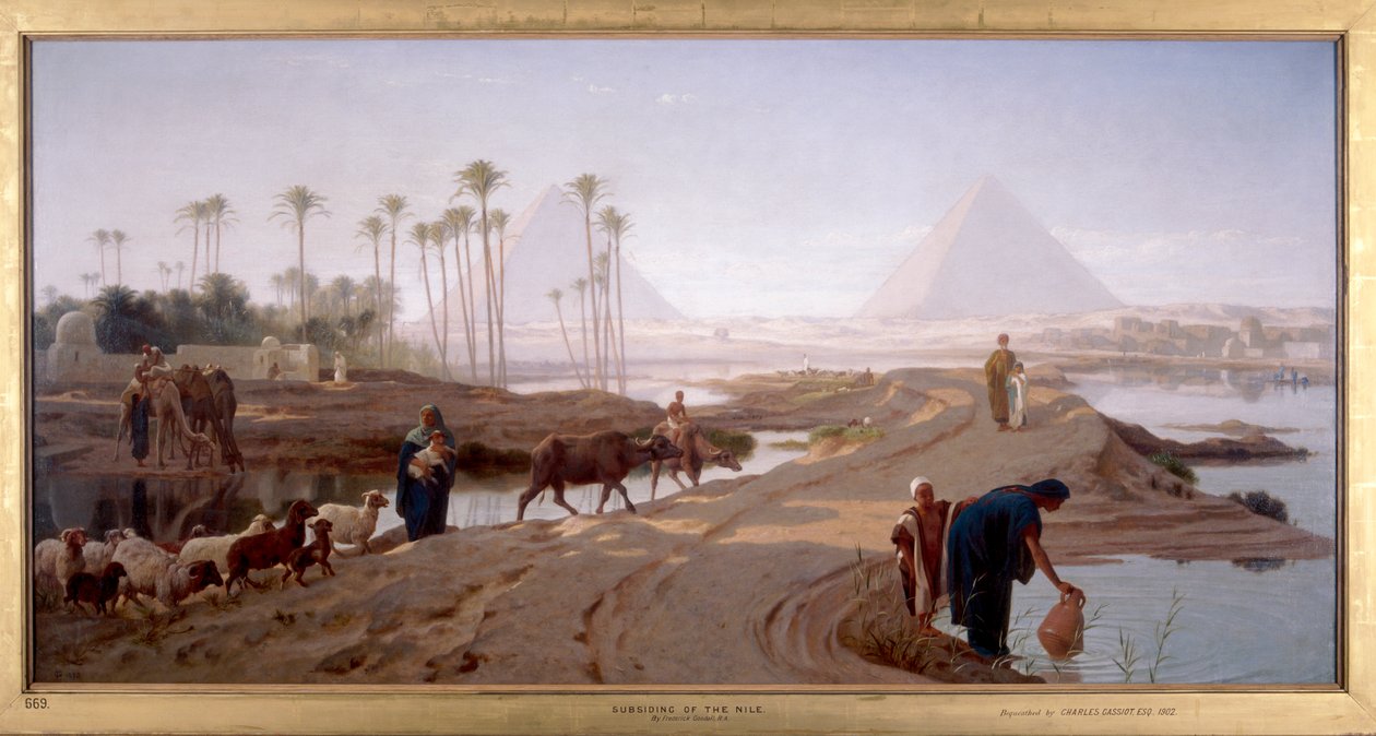 "Niilin vajoaminen", 1873 tekijältä Frederick Goodall
