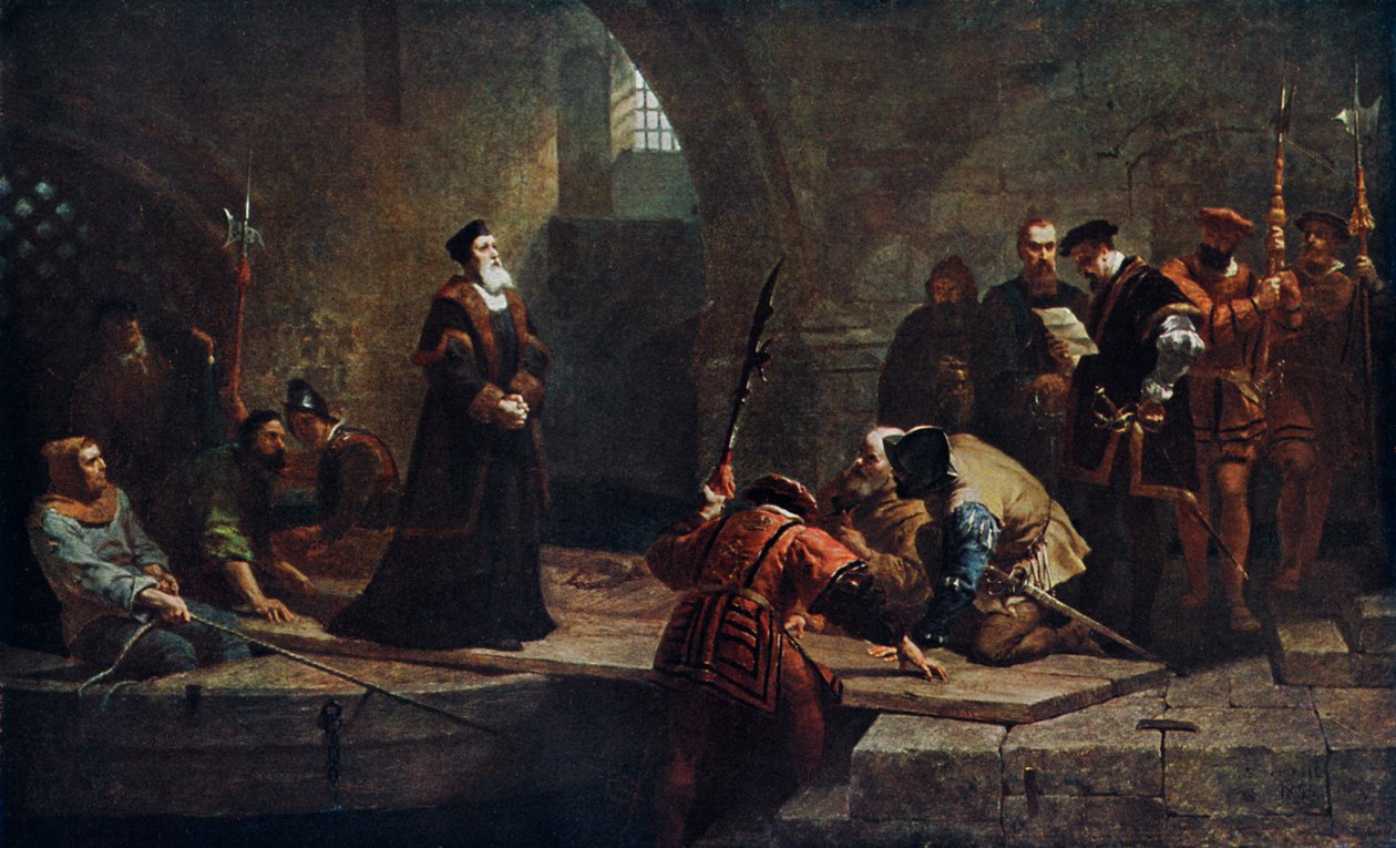 Thomas Cranmer Petturien portilla, 1553 1926. tekijältä Frederick Goodall