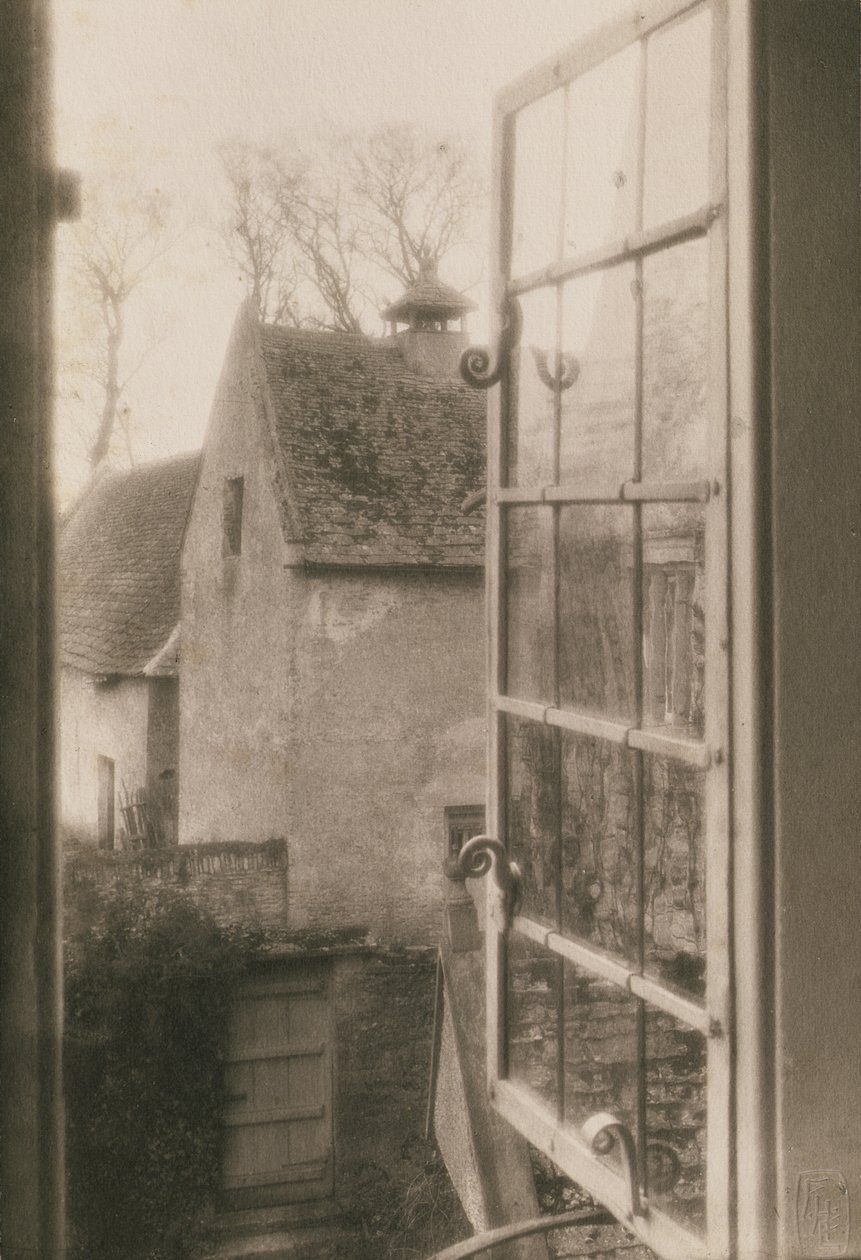 Kelmscottin kartanon ikkunasta, 1896 (platinaprintti) tekijältä Frederick Henry Evans