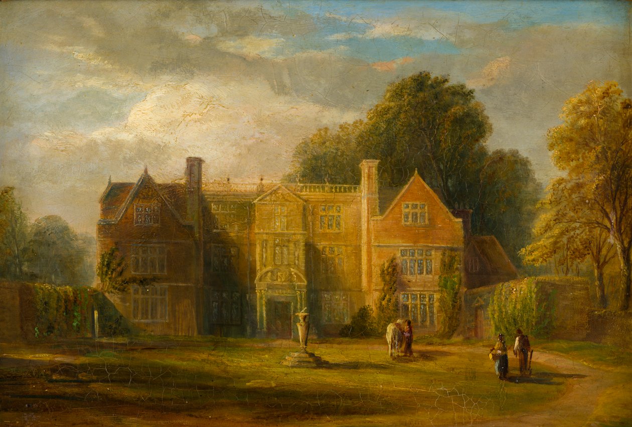Castle Bromwich Hall, Warwickshire, n. 1827-1891 (öljy aluksella) tekijältä Frederick Henry Henshaw