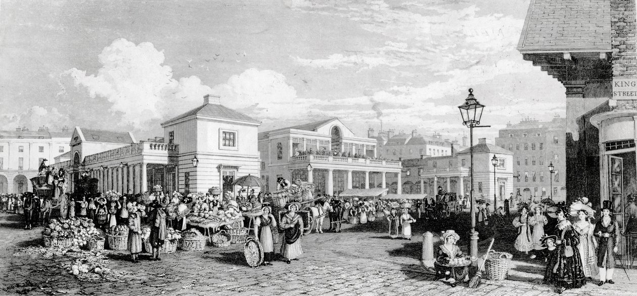 Covent Garden Market, 1832 tekijältä Frederick James Havell