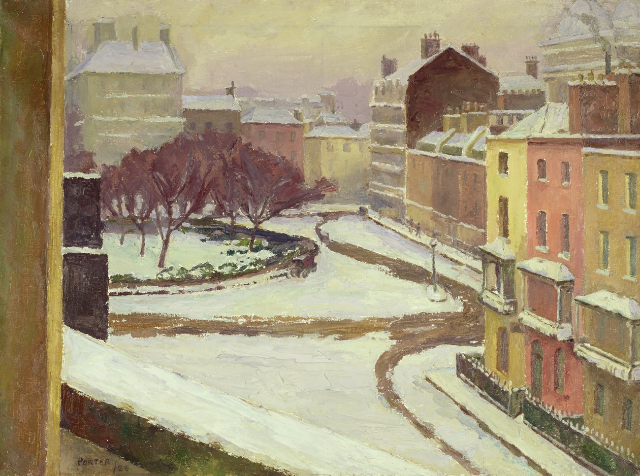 Lumisadetta Hanover Squarella Lontoossa tekijältä Frederick James Porter