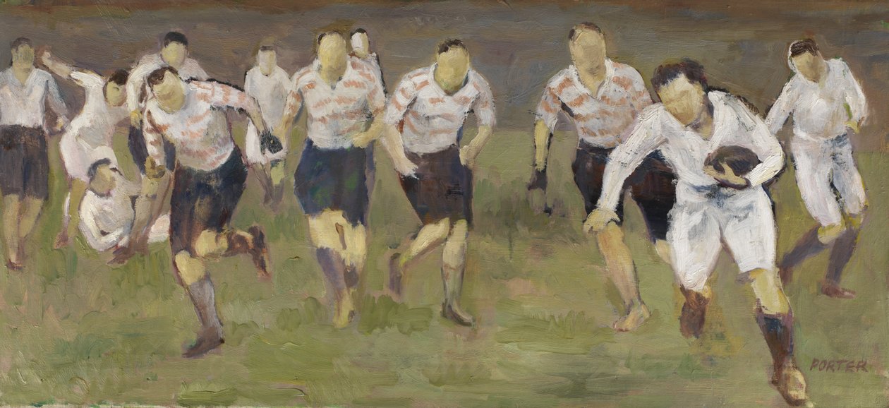 The Break-Away, n. 1929 (öljy kankaalle) tekijältä Frederick James Porter