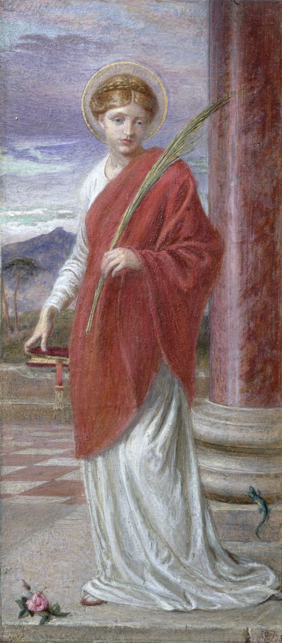 Santa Bibliana (gouache) tekijältä Frederick James Sheilds