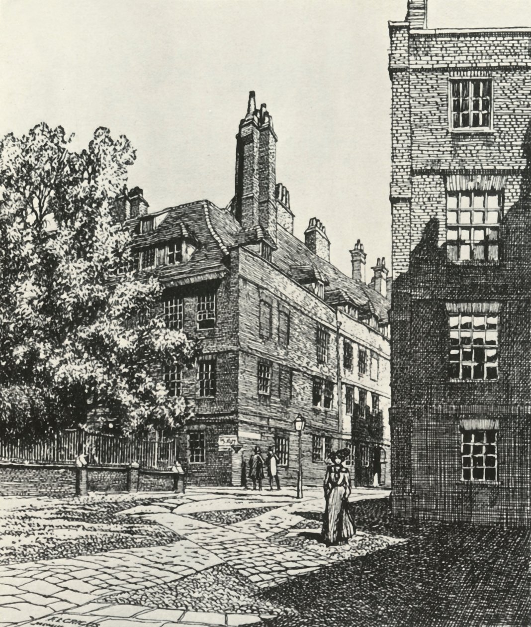 Cliffords Inn Lontoon Cityssä, 1903, 1934. tekijältä Frederick Landseer Maur Griggs