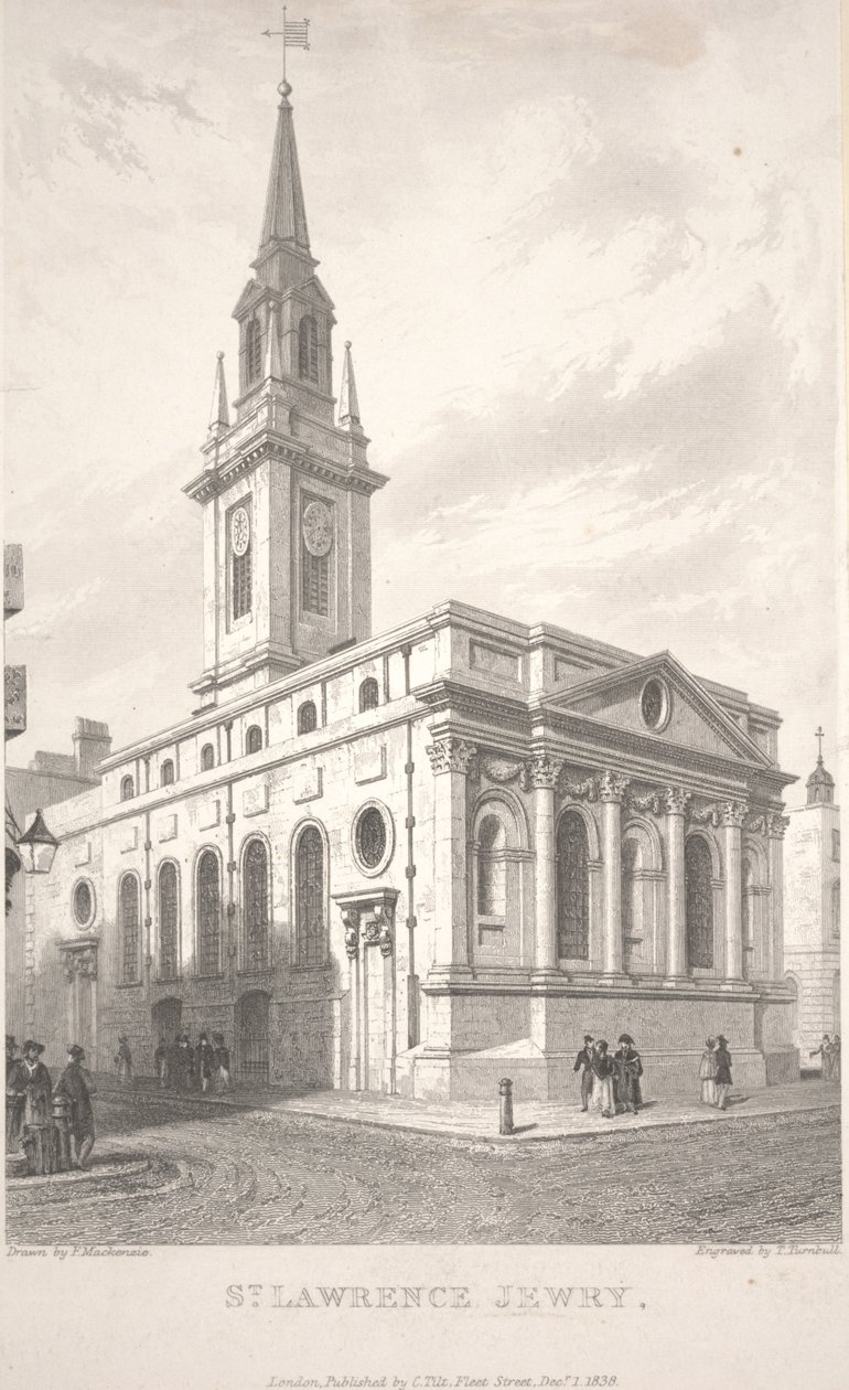 St. Lawrence Jewry, kaiverrus T. Turnbull tekijältä Frederick Mackenzie