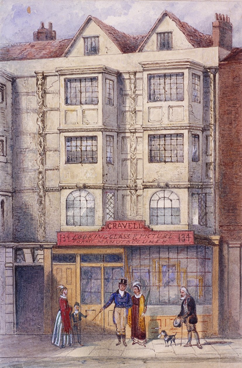 Aldersgate Street, Lontoo, c1850 tekijältä Frederick Napoleon Shepherd