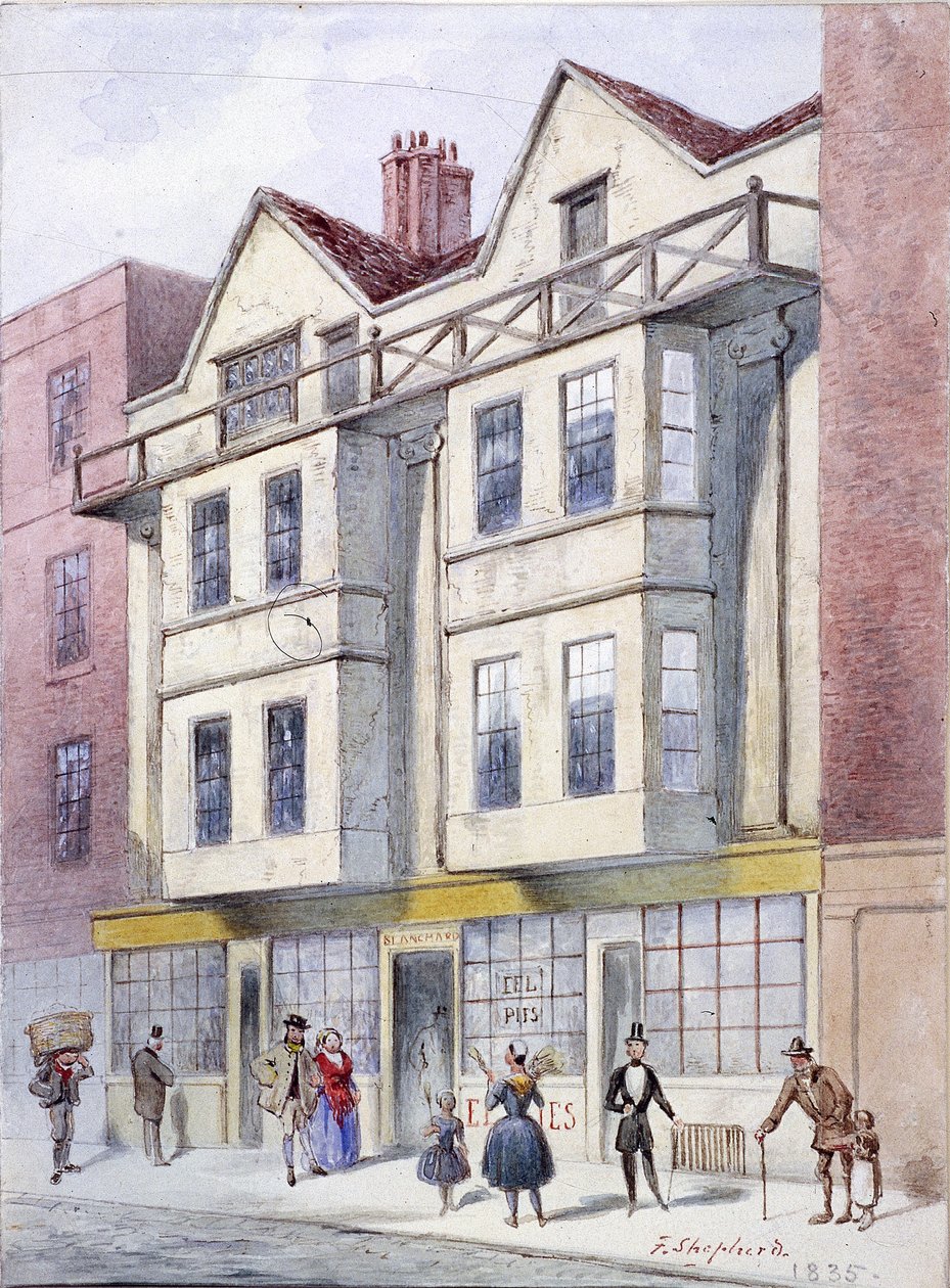 Fleet Street, Lontoo, 1835 tekijältä Frederick Napoleon Shepherd