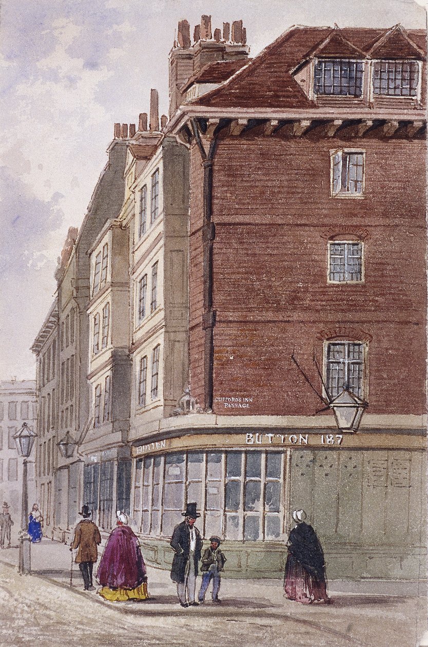Fleet Street, Lontoo, 1845 tekijältä Frederick Napoleon Shepherd