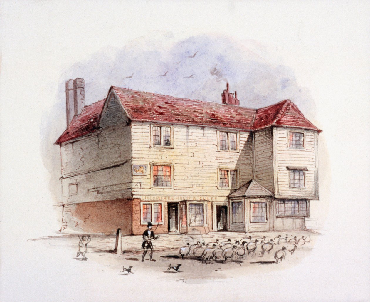 Islington Green, Lontoo, 1840 tekijältä Frederick Napoleon Shepherd