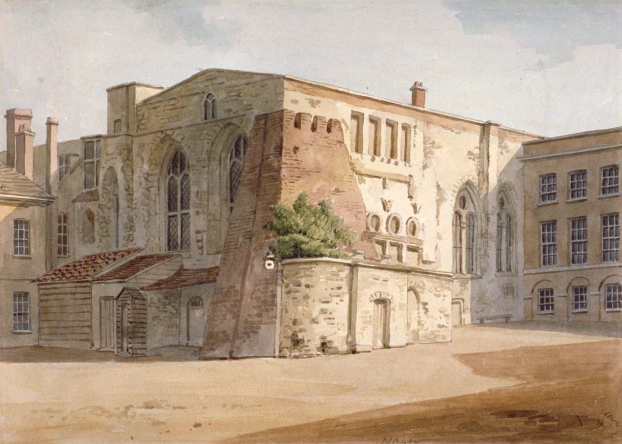 Ulkokuva Painted Chamberista, Westminsterin palatsi, Lontoo, c1805 tekijältä Frederick Nash